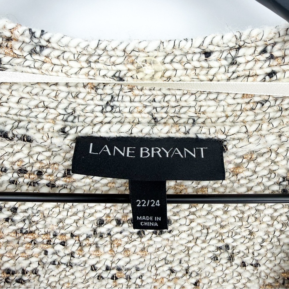 Lane Bryant Metallic Knit Cardigan Sweater | Size 22/24 - Picture 8 of 11